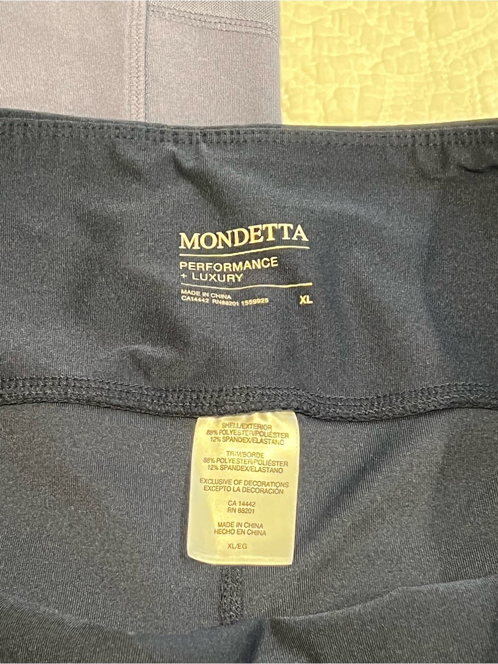 2 Pair NWOT Mondetta Mesh Performance Leggings | Periwinkle & Navy | XL Pockets - Picture 8 of 12